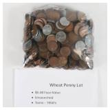 Wheat Penny Lot - Unsearched $5 Face