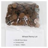Wheat Penny Lot - Unsearched $5 Face