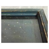 Vintage Art Deco Peacock Over the Moon Reverse Painted Art Cocktail Serving Tray