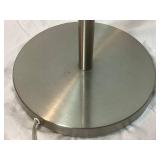 Silver Tone 2 Bulb Floor Lamp 60" H