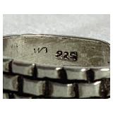 Six .925 Sterling Silver Rings