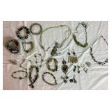 Earthy Silver Tone Costume Jewelry Bundle