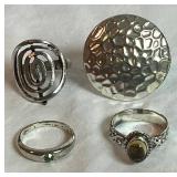 Earthy Silver Tone Costume Jewelry Bundle