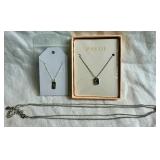 Silver Tone Costume Jewelry Collection with Aqua Accents