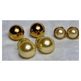 Vintage Stratton Powder Compact, Faux Pearl Necklaces, Earrings and Pin