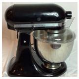 KitchenAid Artisan Onyx Black 5 Quart Tilt Head Stand Mixer Model KSM150PSOB