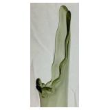 Vintage Fenton 22.5" Hobnail Swung Vase Avocado Green