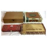Collection of Vintage Wooden Boxes