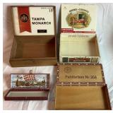 Collection of Vintage Wooden Boxes