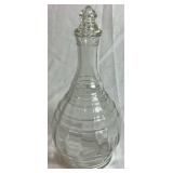 Bundle of Vintage Decanters and 3 Footed Crystal Bowl with Lid