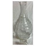 Bundle of Vintage Decanters and 3 Footed Crystal Bowl with Lid