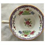 Collection of Vintage Teacups and Saucers with One Porcelain Tea Bag Holder