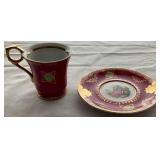 Collection of Vintage Teacups and Saucers with One Porcelain Tea Bag Holder