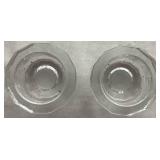 Christmas Glass Bundle of Iittala Finnish Glass Kuusi Candle Holders and Mikasa Christmas Tree Crystal Bowl