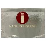 Christmas Glass Bundle of Iittala Finnish Glass Kuusi Candle Holders and Mikasa Christmas Tree Crystal Bowl