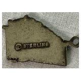 Vintage Charm Bracelet with 19 Sterling Silver Charms