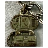 Vintage Charm Bracelet with 19 Sterling Silver Charms