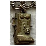 Vintage Charm Bracelet with 19 Sterling Silver Charms