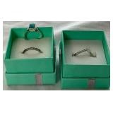 Three Skinny Band Sterling Silver Rings