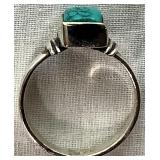 Three Skinny Band Sterling Silver Rings