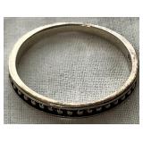 Three Skinny Band Sterling Silver Rings