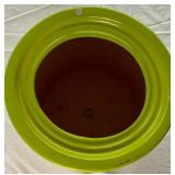 Lime Green Studded Stool/Ottoman/Accent Table