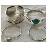 Four .925 Sterling Silver Bracelets