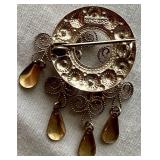 Bundle of .925 Sterling Silver Earrings and Pin plus 830 Silver Pin