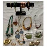 Assortment of Gold Tone Boho Costume Jewelry