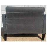Small Lightweight Loveseat and Ottoman with Throw Pillows and Blanket