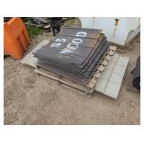 Large Pile of Metal Siding/Roofing - 14 -62" x 36 in panels & 40- 35" x36" panels Large Pile of Metal Siding/Roofing - 14 -62" x 36 in panels & 40- 35" x36" panels