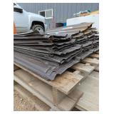 Large Pile of Metal Siding/Roofing - 14 -62" x 36 in panels & 40- 35" x36" panels Large Pile of Metal Siding/Roofing - 14 -62" x 36 in panels & 40- 35" x36" panels