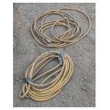 2 Large Heavy Duty Air Compressor Hoses - Yellow 2 Large Heavy Duty Air Compressor Hoses - Yellow