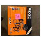 RIDGID 6 Gal. 150 PSI Electric Air Compressor with 25 ft. Hose, 18GA Brad Nailer, 16GA Finish Nailer and 18GA Finish Stapler Customer Returns See Pictures