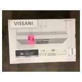 Vissani Arno 30 in. 240 CFM Convertible Under Cabinet Range Hood in White with Lighting and Charcoal Filter  Customer Returns See Pictures