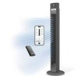 Lasko Xtra Air 48 in. 12-Speed Smart Tower Fan in Gray w/ DC Motor, Works w/ Alexa, Google, Whisper Quiet, Remote, 12 in. Dia  Customer Returns See Pictures