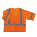 NEW Ergodyne GloWear 8310HL Economy Hi-Vis Safety Vest - Type R, Class 3, Hook & Loop - ORANGE - S/M