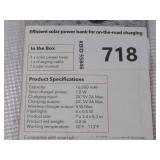 Dartwood 16000 mAh Solar Power Bank - Qi Portable Wireless Charger with USB Type C Input Dartwood 16000 mAh Solar Power Bank - Qi Portable Wireless Charger with USB Type C Input