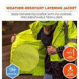 NEW Ergodyne GloWear 8386 Hi-Vis Shell Jacket - Type R, Class 3 - LIME - SMALL