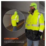 NEW Ergodyne GloWear 8386 Hi-Vis Shell Jacket - Type R, Class 3 - LIME - SMALL