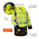 NEW Ergodyne GloWear 8386 Hi-Vis Shell Jacket - Type R, Class 3 - LIME - SMALL