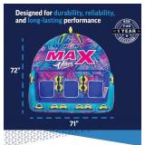 WOW Sports 1-3 Person Max Vibes Towable with Secure Deck Seating - Tropical Waves WOW Sports 1-3 Person Max Vibes Towable with Secure Deck Seating - Tropical Waves