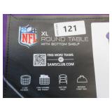 NEW Logo Brands NFL 27.6" XL Round Tailgate Table with Bottom Shelf - Minnesota Vikings NEW Logo Brands NFL 27.6" XL Round Tailgate Table with Bottom Shelf - Minnesota Vikings
