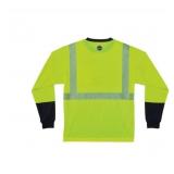 NEW Ergodyne GloWear 8281BK Hi-Vis Performance Long Sleeve T-Shirt - Type R, Class 2, Black Bottom - 8XL LIME NEW Ergodyne GloWear 8281BK Hi-Vis Performance Long Sleeve T-Shirt - Type R, Class 2, Black Bottom - 8XL LIME
