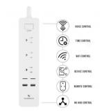 Wasserstein Wi-Fi Controlled Smart Power Strip - 3 Outlets + 2 USB Ports Compatible with Alexa and Google Assistant Wasserstein Wi-Fi Controlled Smart Power Strip - 3 Outlets + 2 USB Ports Compatible with Alexa and Google Assistant