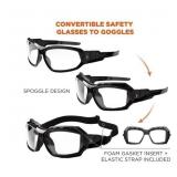NEW 2 Pack of Ergodyne Skullerz LOKI Convertible Safety Spoggles w/ Strap -Black-Clear Lens NEW 2 Pack of Ergodyne Skullerz LOKI Convertible Safety Spoggles w/ Strap -Black-Clear Lens