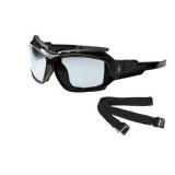 NEW 2 Pack of Ergodyne Skullerz LOKI Convertible Safety Spoggles w/ Strap -Black-Indoor/Outdoor Lens
