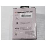 Monster Cable Wall Tap Surge Protector with 6 Swivel/Side Outlets 2 USB Black