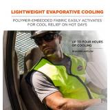 NEW Ergodyne Chill-Its 6665 Evaporative Cooling Vest - Embedded Polymers, Zipper Closure - LIME 3XL