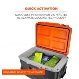 NEW Ergodyne Chill-Its 6665 Evaporative Cooling Vest - Embedded Polymers, Zipper Closure - LIME 3XL